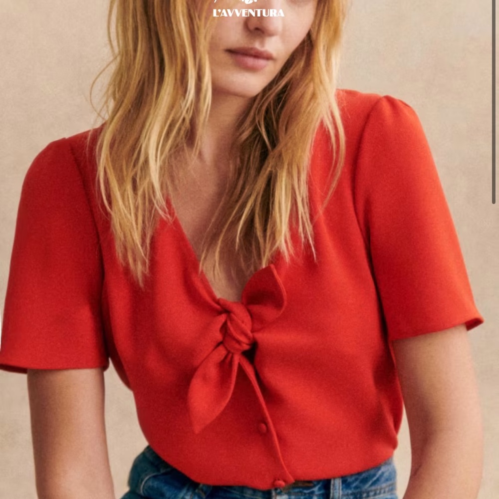 Red Sezane top